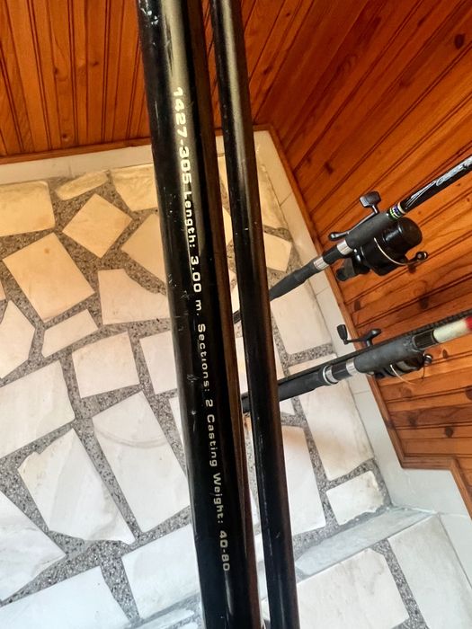 Въдици с макари 3 бр.