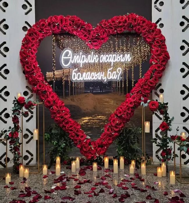Каркас круг сердечко арка баннер