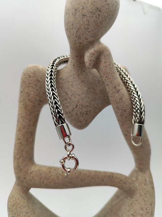 Серебряный браслет, ручная работа 41.5 гр.