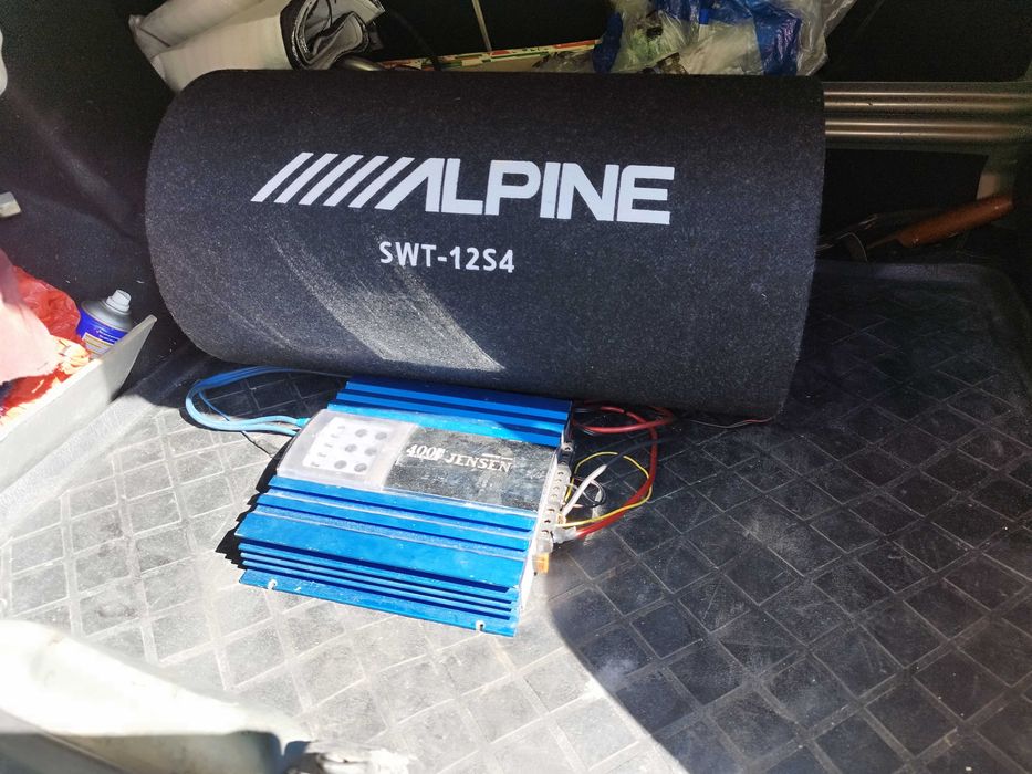 Subwoofer / tub de bass auto ALPINE 1000 Wati + statie auto
