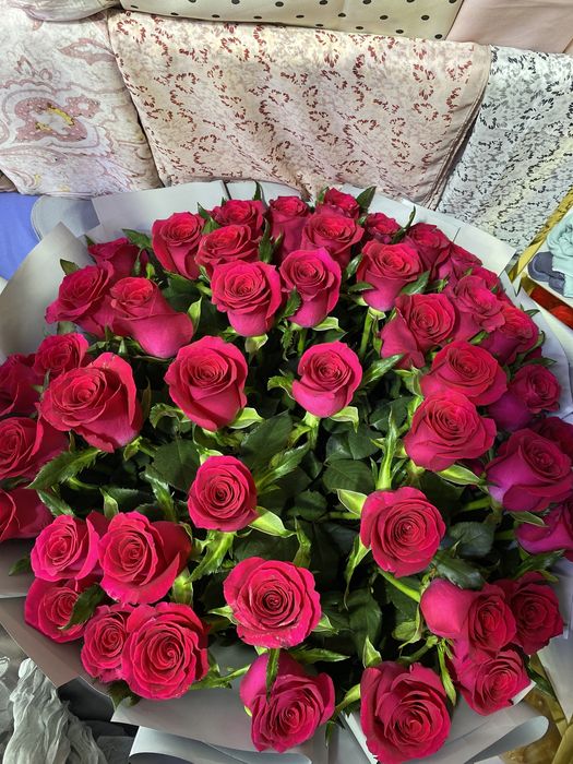 Цветы 51 голландский роза