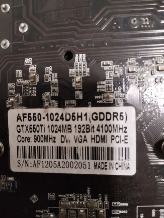 Видеокарта видеоадаптер gtx 550 ti