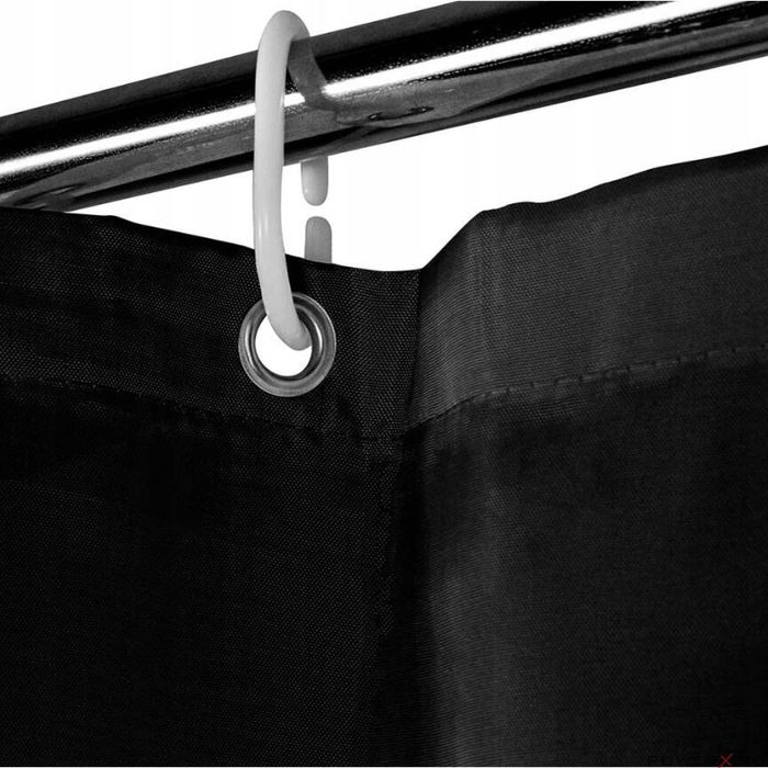 Perdea pentru cabina dus, 180x200 cm, negru, Sepio