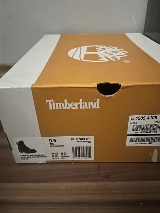 Timberland 6 inch ботуши черни  43,5 номер