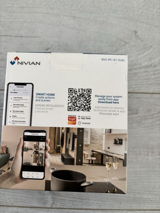 Camera supraveghere WiFi Nivian 2K Dual Lens, rotativa, Auto Tracking