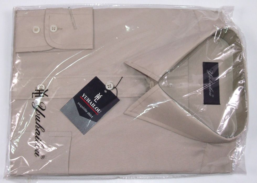 2 CAMASI barbatesti DE LUX, mâneca lunga, mas. 45-46, NOI (sigilate)