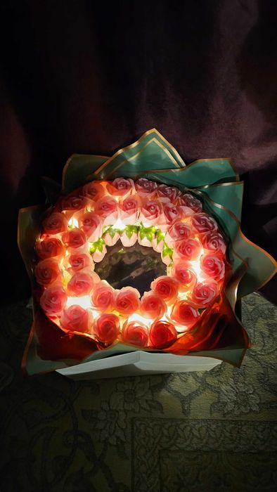 Букет из мыльных роз. Цветы.