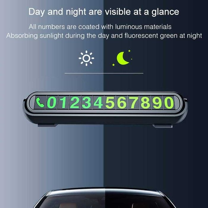 Numar telefon temporar pentru parcare autoadeziv reflectorizant 13 cm