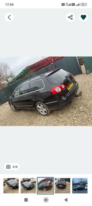 Bară spate Volkswagen Passat B6 break variant combi LC9X negru