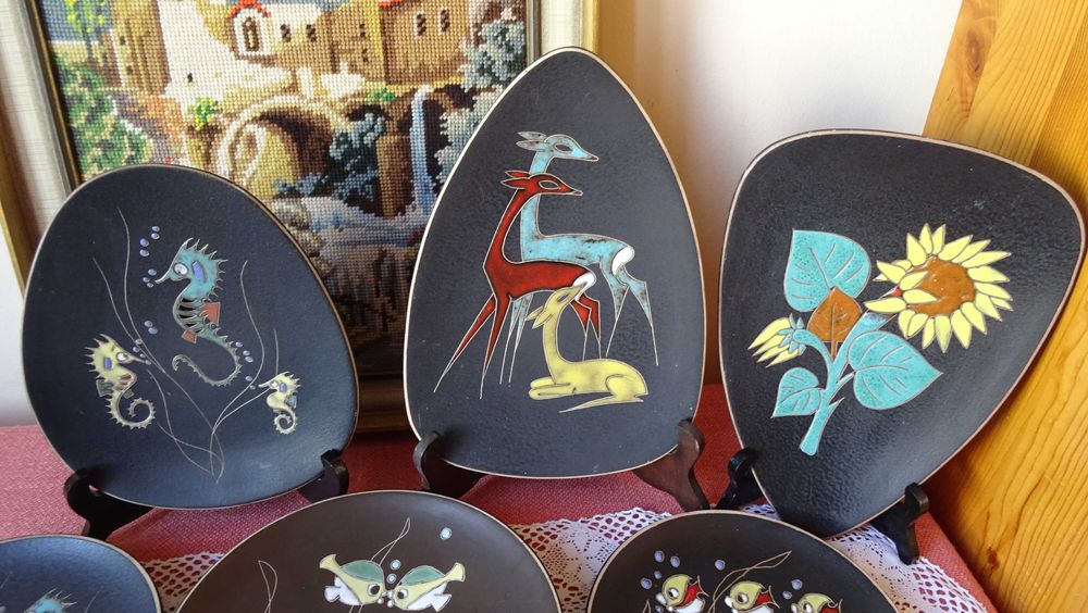 Чинии за стена художествена керамика Ruscha handarbeid 1951-1970г