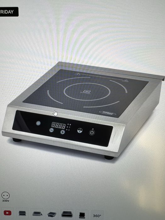 Plită inducție profesională electrică XL cu un arazător