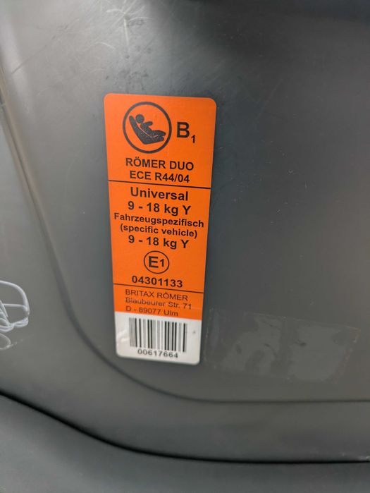 Детско столче за кола 9-18кг Britax ISO fix