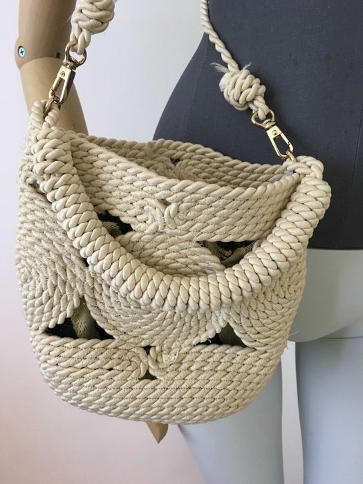 ZARA мини плетена чанта