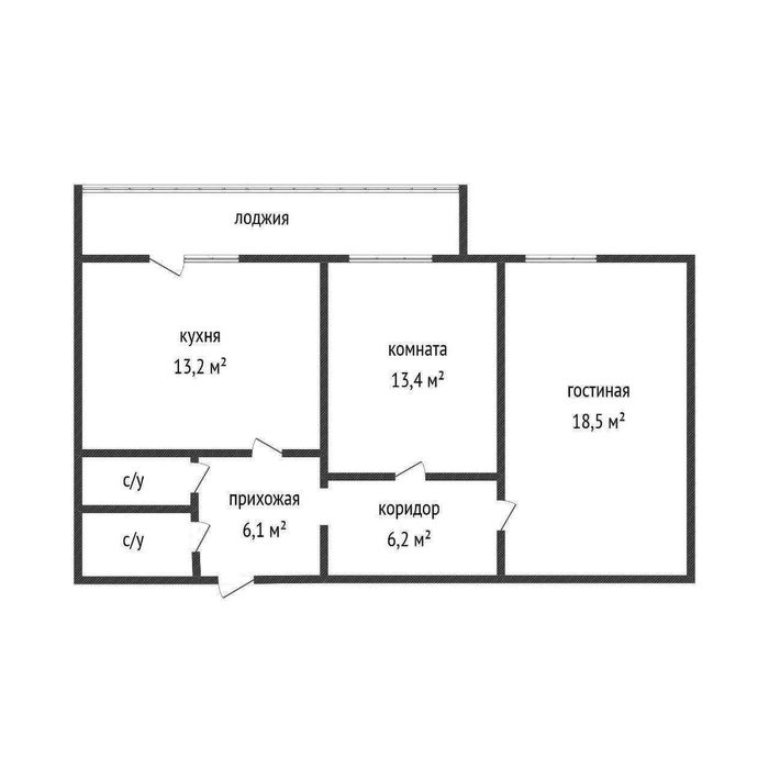 2х комнатная Жана Кала