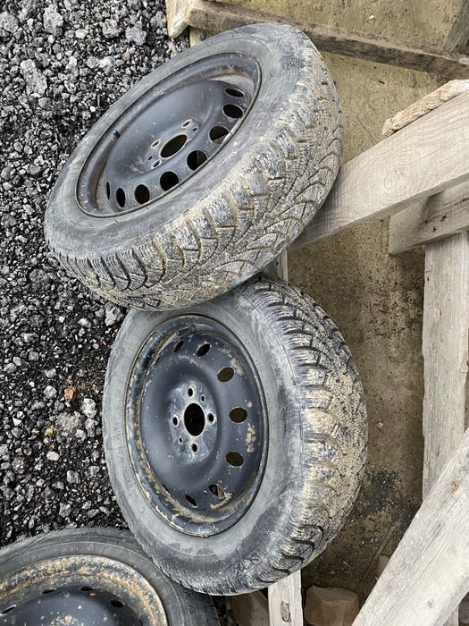 4 бр Железни джанти с гуми 4х100  14 цола