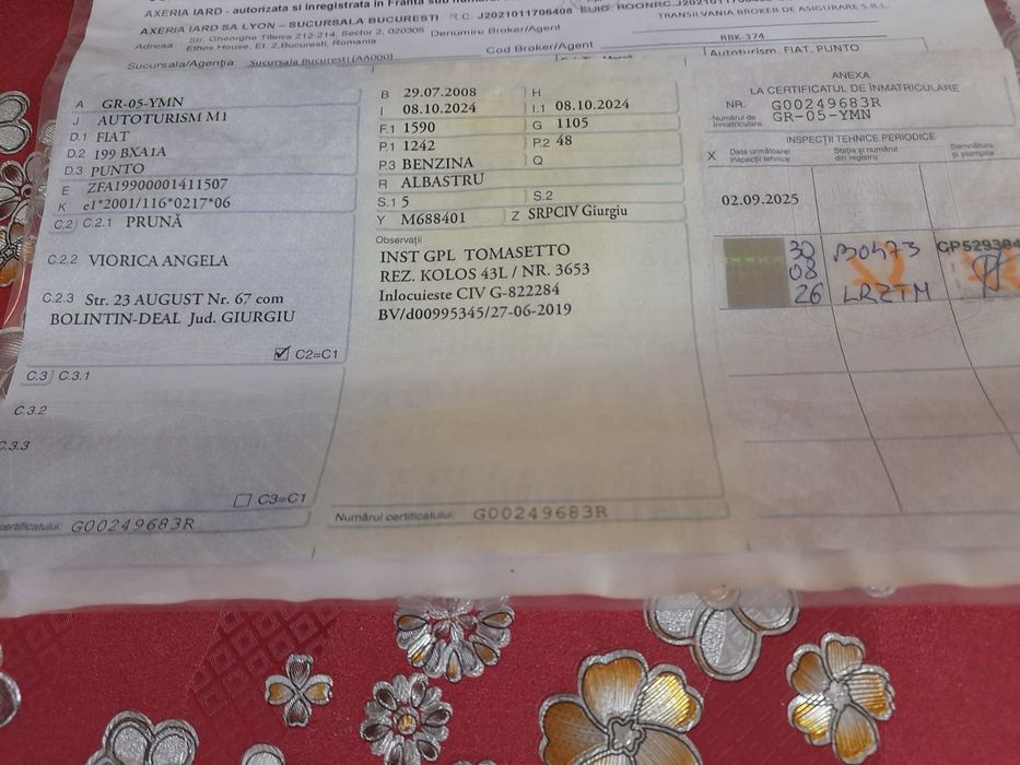 Fiat Punto 1.2 benzina+ GPL  2008