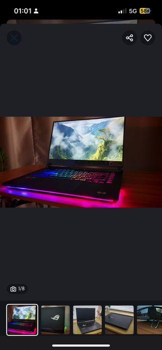 Продам ноутбук ASUS ROG STRIX G15.15.6