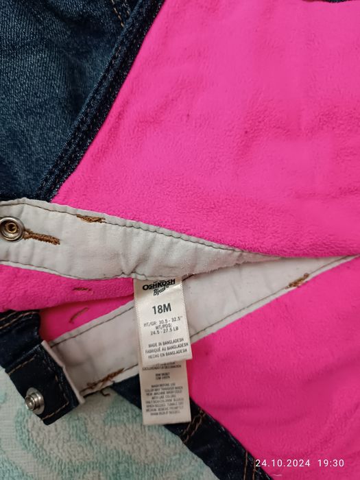 Комбинезон Oshkosh от 1 до 2.5 лет. Джинсы на 2-3 года.