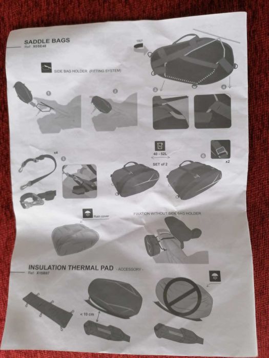 Genti laterale moto Shad E48 40-52L