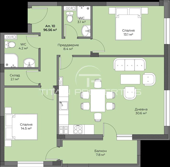 Продава се Тристаен апартамент в Пловдив, Беломорски - 107 кв.м за 787 €/кв.м - Снимка #9