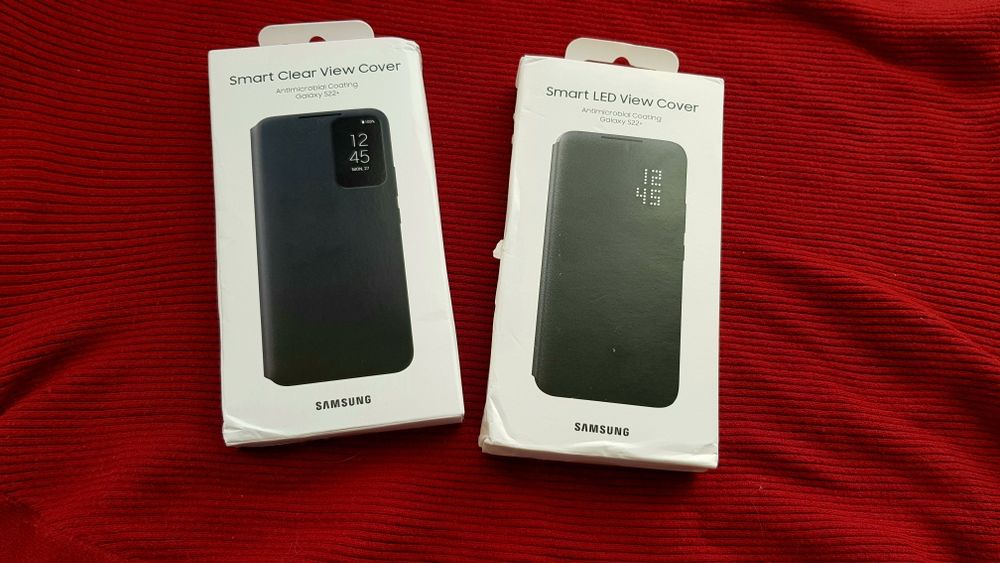 Husa Clear si Led view Originala Samsung Galaxy S22+ PLUS Noua!Negru