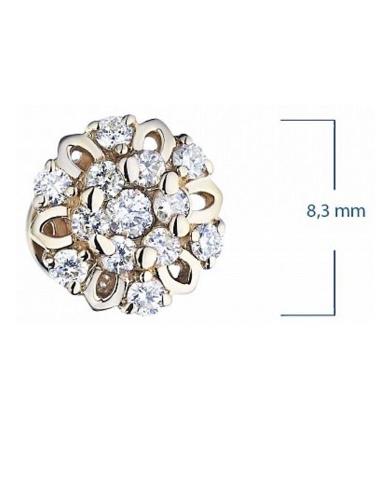 Продам серьги пуссеты с бриллиантом