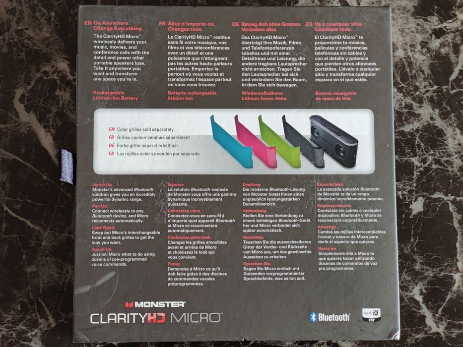Bluetooth високоговорител Monster ClarityHD Micro