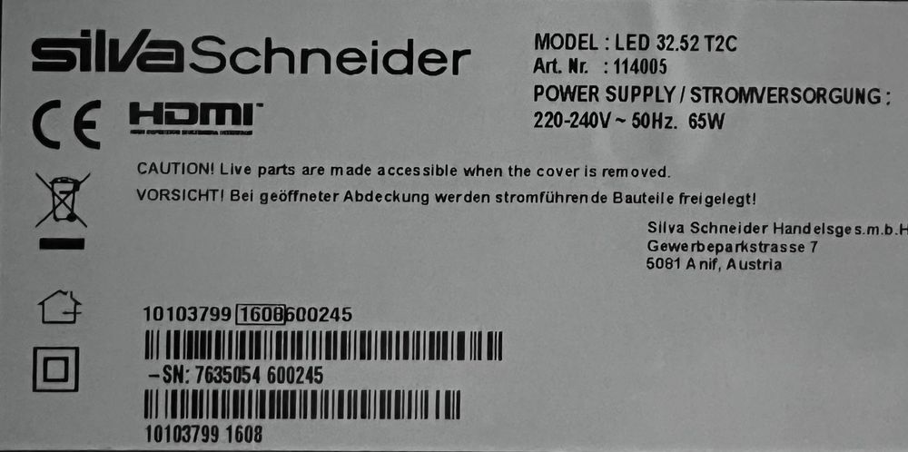 Телевизор 32" LED