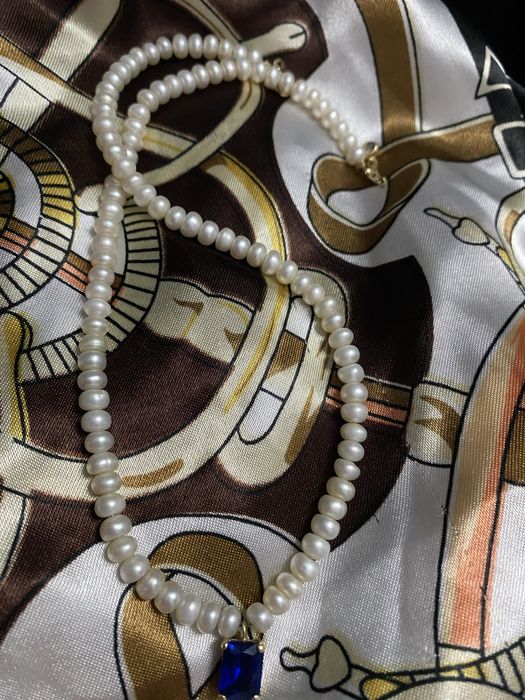 Colier perle cu aur si pandativ aur