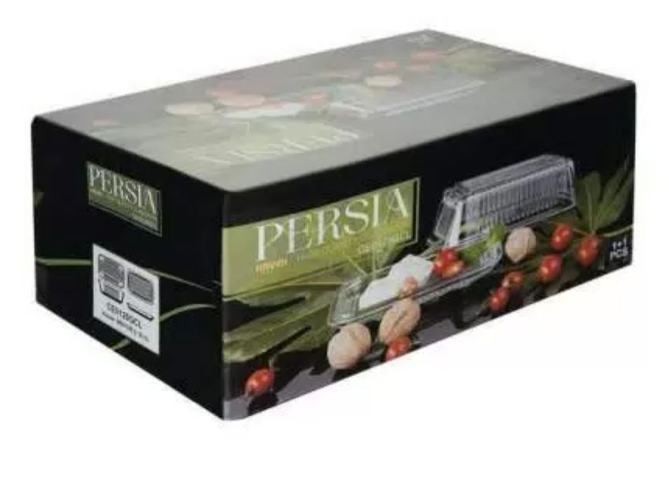 Стеклянная маслёнка, вместительная