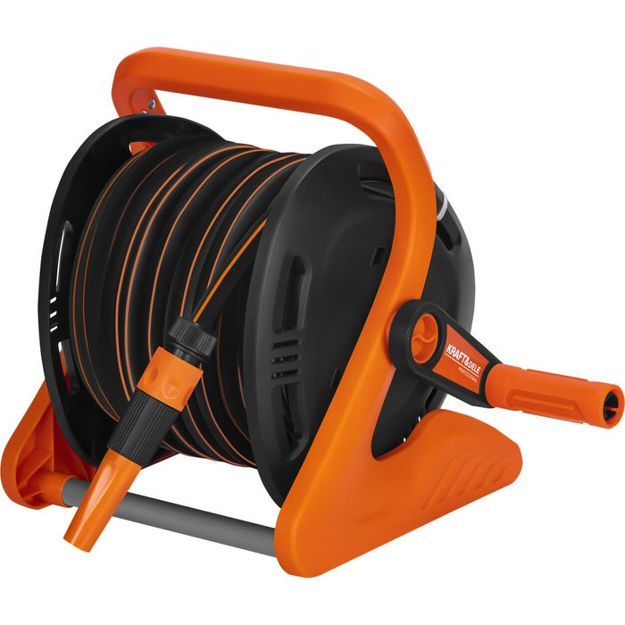 Furtun de gradina cu suport si maner, 1/2", 20 metri, Kraft
