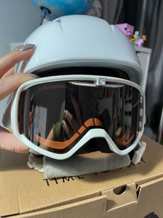 Дамска ски каска Salomon + ски очила Salomon