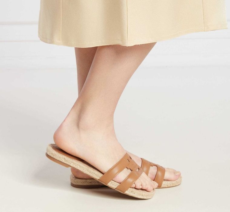 Tommy Hilfiger кожени чехли Emboss Sandal