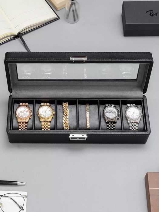 Шкатулка для часов и украшений большая с ключом