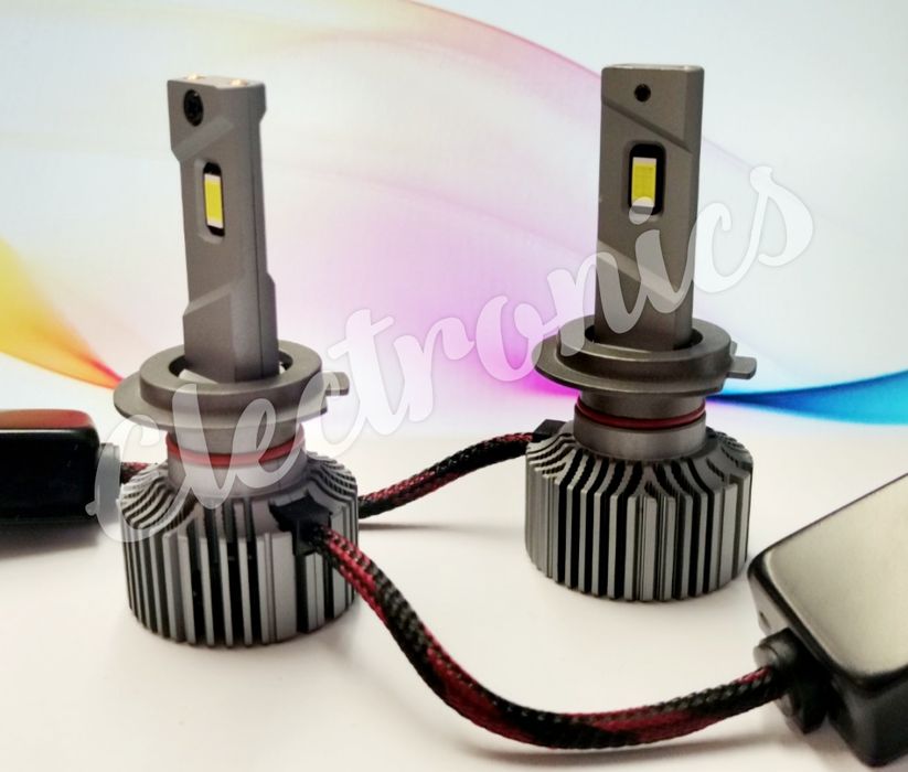 LED крушки с вентилатор, H7 110W, лед лампи за кола,фарове