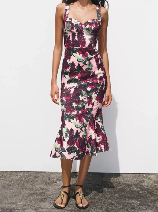 Zara платье в принте