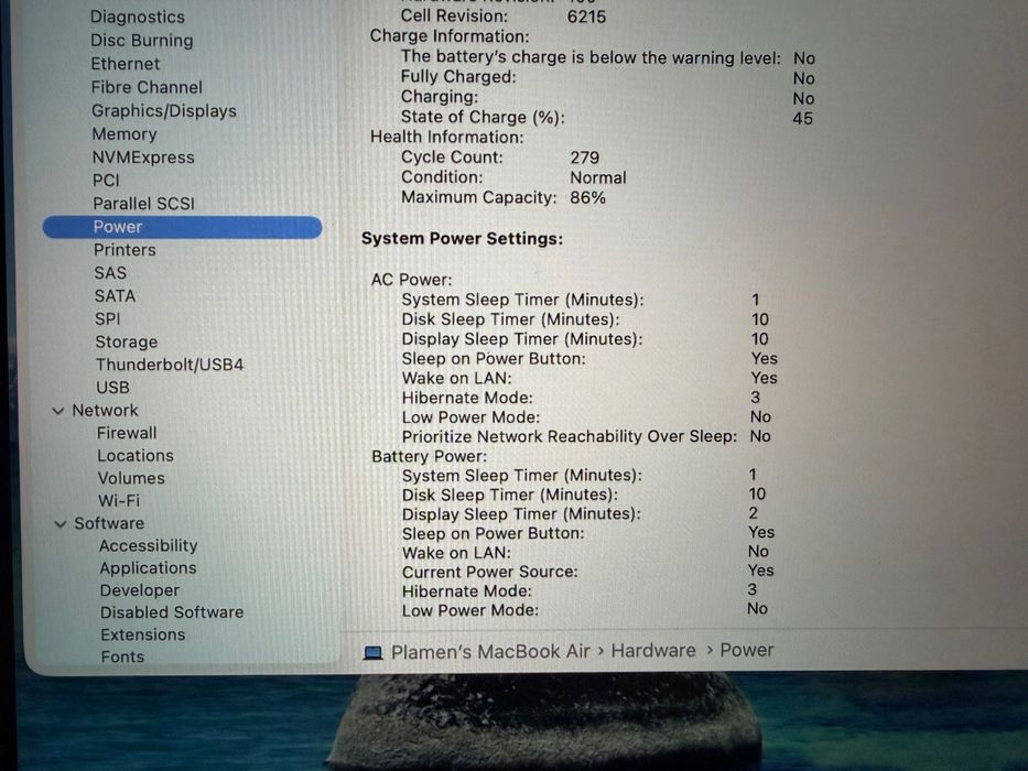MacBook Air (13-инчов) M2 чип 8RAM/256 GB Midnight