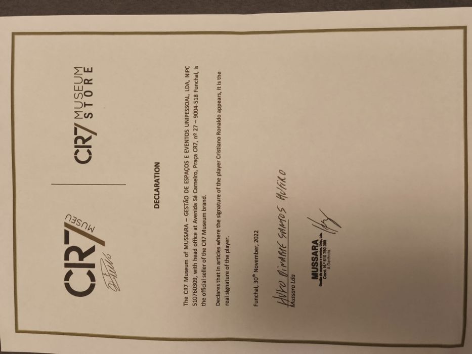 Tricou Cristiano Ronaldo autograf Portugalia