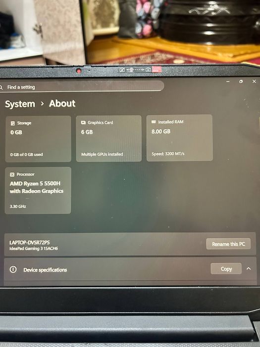 Lenovo Ideapad gaming 3  15ACH6