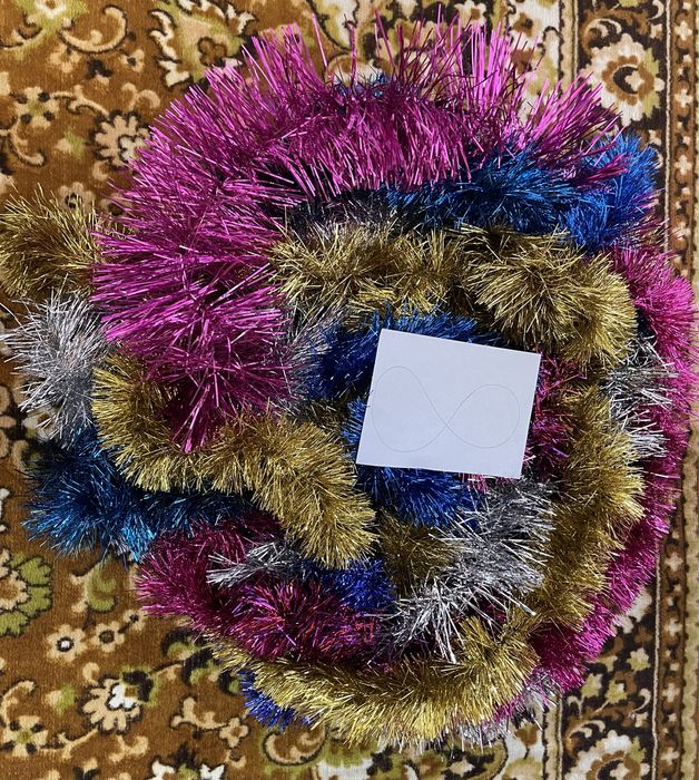 Елочные игрушки , стеклянные , СССР, МИШУРА НОВОГОДНЯЯ