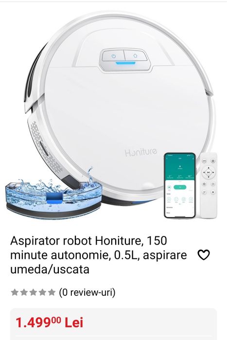 Aspirator Robot Honiture, Aspirator Robot G20 Cu Functie De Mop, 4000P