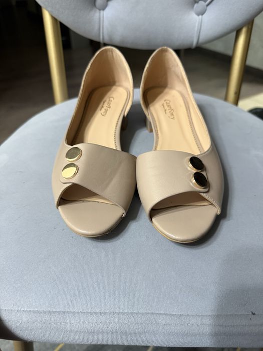 Балетки летние бежевые