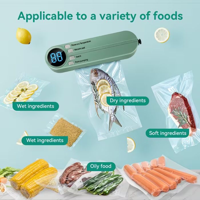 Компактна Вакуум Машина за Храна, Запечатване на Пликове + ПОДАРЪК