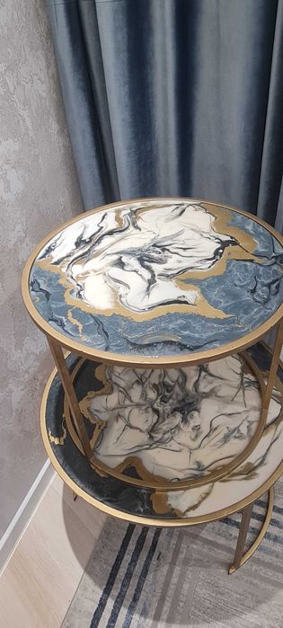 Журнальный столь 2шт она бола, хамма жойга тушади, ручной работа. 700с