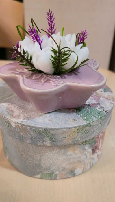 Мече с кокиче от сапун