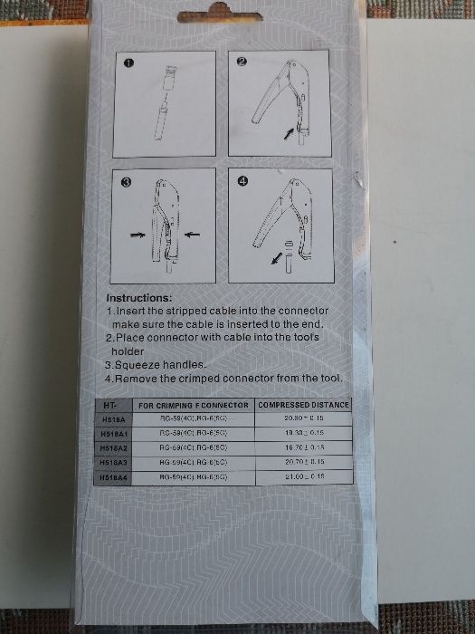 Cleste compresie mufe F