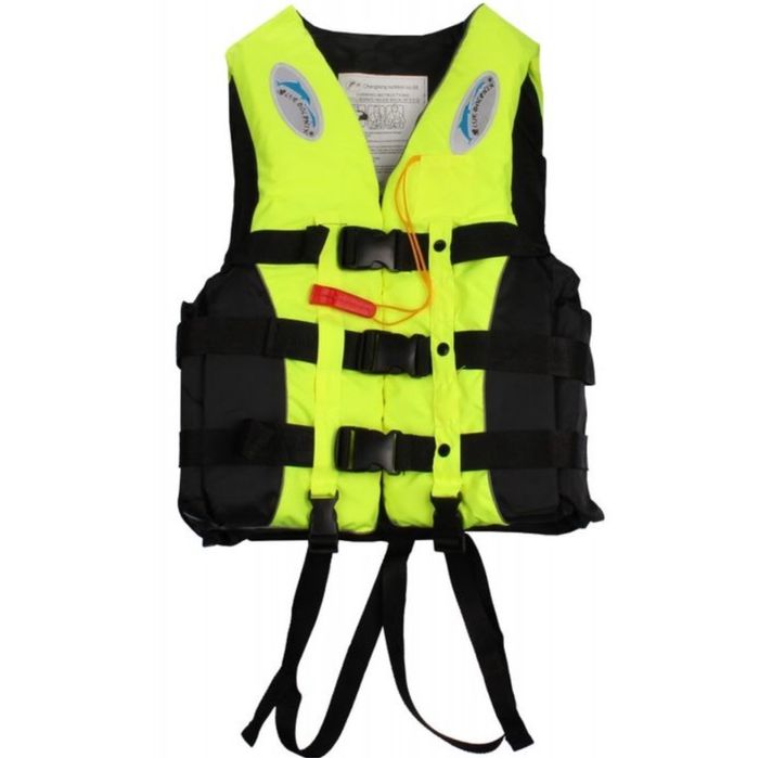 Vesta de salvare - culoare verde-fluo/ negru, maxim 120kg