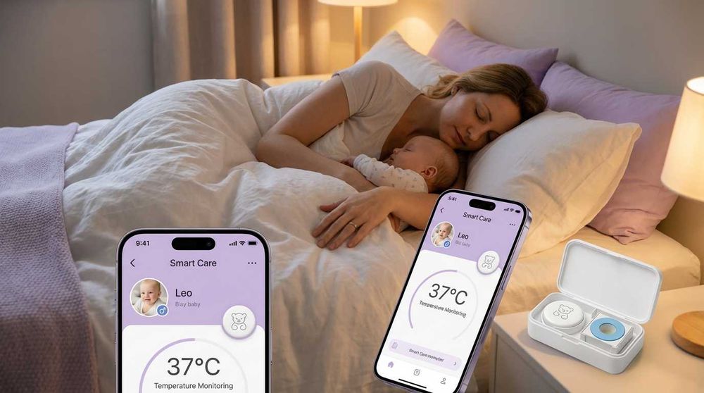 Смарт термометър на Smart  Care с приложение към смартфона Ви