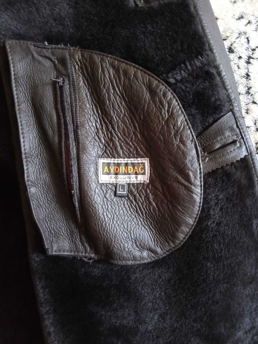 Кожаная мужская дубленка