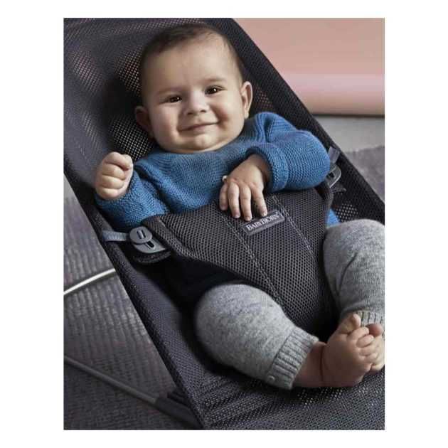 Кресло-шезлонг BabyBjorn Bliss Mesh антрацит сетчатый 0+